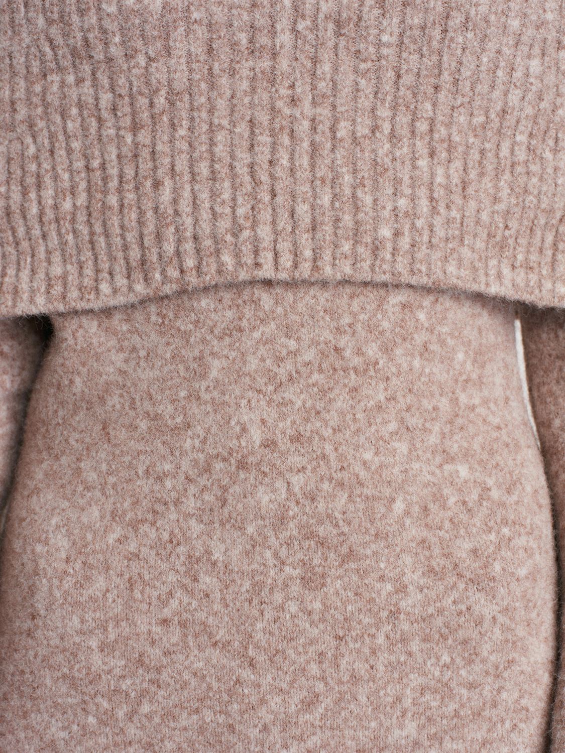 Yün Karışımlı Triko Elbise-Vizon M.